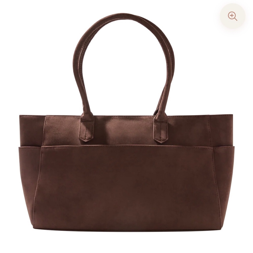 Brown Faux suade malia and lili tote